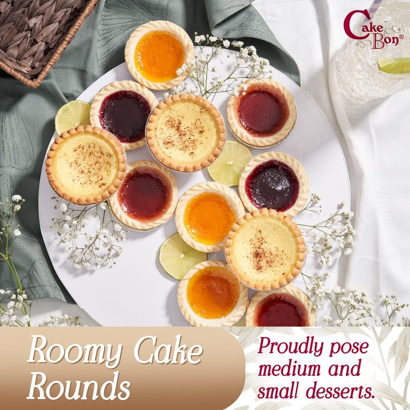 Cakebon Cake Boards Square - Sturdy 1/2 Inch Thick Drums