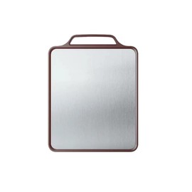 Titanium Cutting Board With Juice Groove Food Grade Upgrade Metal oval Double Sided Chopping Board for Cutting Meats Fruits and Vegetables(Steel-x-small)