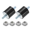 sourcing map 2Pcs M8 x 23mm Rubber Mounts, 40 x