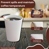 12oz Double Wall Ripple White Paper Coffee Cups- Pack of