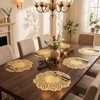 FAVE Gold Round Placemats Set of 6, Washable Place Mats