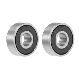 sourcing map 606-2RS Deep Groove Ball Bearing 6x17x6mm Double Sealed Chrome Steel Bearings 2-Pack
