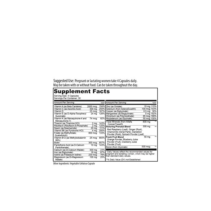 Sprigs Mama Bear Prenatal Vitamins-Capsule,Organic, 120 Tables