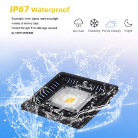 CANAGROW Waterproof Plant Light, Outdoor Grow Light, Sunlike Full Spectrum LED Grow Lamp, Refugium Light for Saltwater Aquarium, Without Noise, Heating Lamps for Plants Seeding Veg Blooming Fruiting