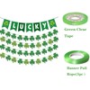 5pcs St Patricks Day Banner Green Glitter Saint Patricks Day
