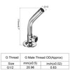 PATIKIL 6.7" Shower Head Extension Arm 45° Elbow, Copper Chromed