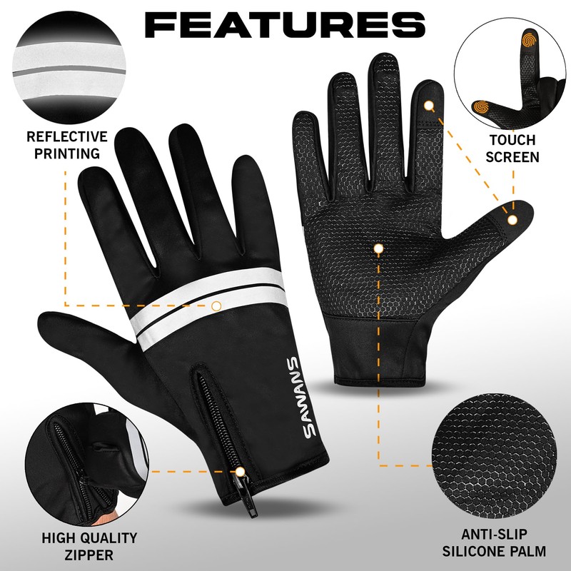 SAWANS Winter Warm Gloves for Men Women, Outdoor Windproof Touchscreen