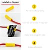 CEEYSEE 100Pcs of Yellow Insulated Butt Splice Terminal Butt Splice