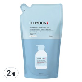 Illiyoon Ceramide Ato 6.0 Top to Toe Wash Refill, 2 pcs, 500ml / 일리윤 세라마이드 아토 6.0 탑투토 워시 리필형, 2개, 500ml