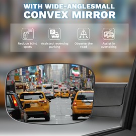 E-Vniko Left Driver Side Power Heated Mirror Glass with Backing Plate Compatible with Honda Odyssey 2014-2017 Replacement Exterior Side Rear View Mirror Glass Sub-Assembly W/Rear Holder 76253-TK8-A51