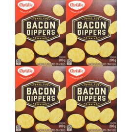 Christie Bacon Dippers Crackers, Ideal for Dipping, 200g/7.05 Ounces Pack of 4