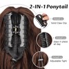 Isaic Ponytail Extension 18Inch Claw Clip Ponytail Extension Long Wavy