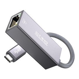 ULT-WIIQ USB C Ethernet 2.5Gb Adapter, USB C to RJ45 2.5Gb LAN Adaptor, RJ45 Gigabit LAN Adaptor, for Thunderbolt 4/3, USB4, MacOS, Windows, Linux, Steam Deck, Mac Mini Surface, NAS, Server