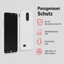 caseroxx TPU-Case for Brondi Amico Vero 4G, clear