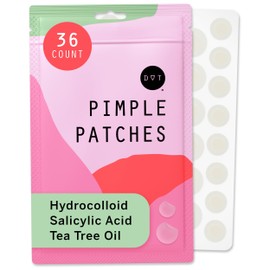 Dot Pimple & Zit Patches for Face – All-Natural Custom Triple-Action Formula Absorbs, Clears & Brightens Acne Spots with Hydrocolloid, Vitamin C, Tea Tree Oil & Salicylic Acid (8 & 12 mm, 36 ct)