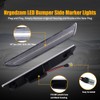 Nrgedzam LED Side Marker Lights Rear White Bumper Fender Marker