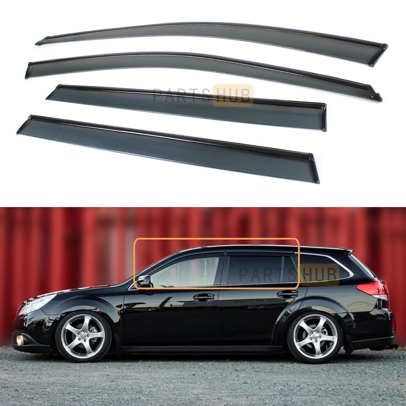 Fits for 2010-2014 Subaru Outback Wagon Sporty Black Trim Smoke