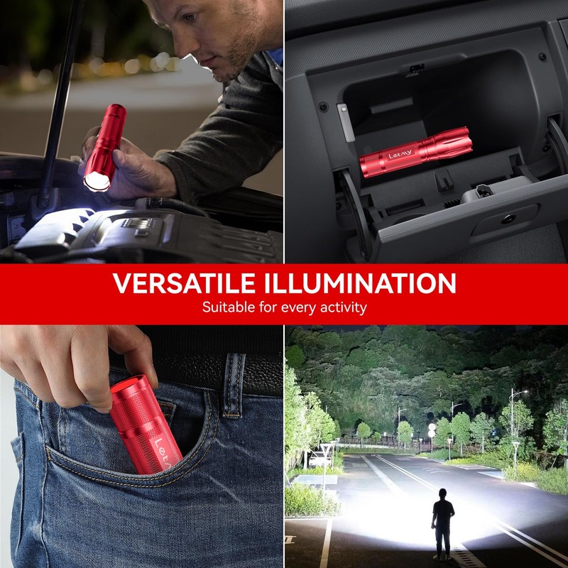 LETMY Tactical Flashlight - 2 Pack Bright Military Grade Flashlights