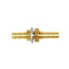 Joywayus 3/8" Hose Barb Bulkhead Fitting Thru-Bulk Head Hex Union