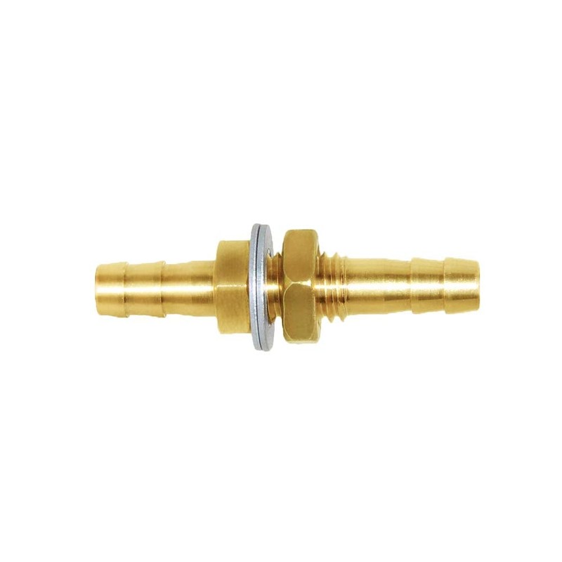 Joywayus 3/8" Hose Barb Bulkhead Fitting Thru-Bulk Head Hex Union