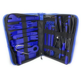 sound-way - 102pcs Trim Removal Tool, Auto Push Pin Bumper Retainer Clip Set Fastener Terminal Remover Round Handle Crowbar Pry Kit