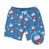 Tipsy Elves Retro Patriotic Pops Stretch Swim Trunks Size Medium