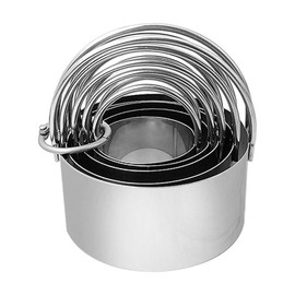 5er-Set ZONADAH Kreis-Keksausstecher, runde Ausstechformen aus Edelstahl mit Ringgriff, professionelle Back-Teigwerkzeuge, Kuchenform-Backset