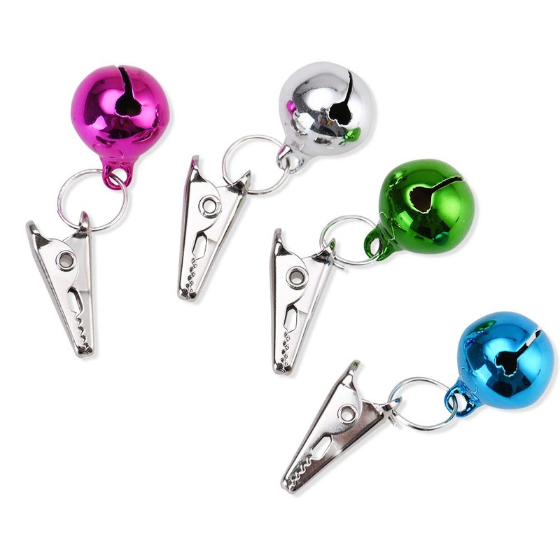 Faburo 16pcs Beard Christmas Baubles Clips and 4pcs Jingle Bells,