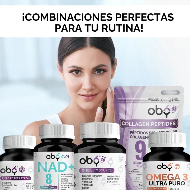 Oby Colageno Hidrolizado Resveratrol Biotina Keratina Vitamina Suplemento Antioxidante Vitybell