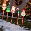 5 Pack Christmas Pathway Lights-Solar Powered Outdoor Garden Snowman Santa