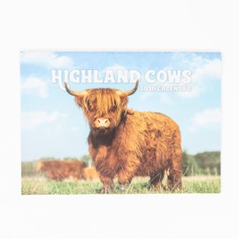 evelay 2026 A4 Highland Cow Calendar Month to View A3 When Open Wall Planner Family Home Office Organiser