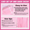 3 Pack 3.28x6.6 Ft Macaron Pink Foil Fringe Curtains Backdrop,