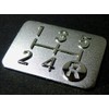 Tuningfan SPP-A001 Plated Shift Pattern Plate for 5-Speed MT Cars