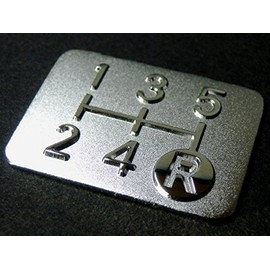Tuningfan SPP-A001 Plated Shift Pattern Plate for 5-Speed MT Cars