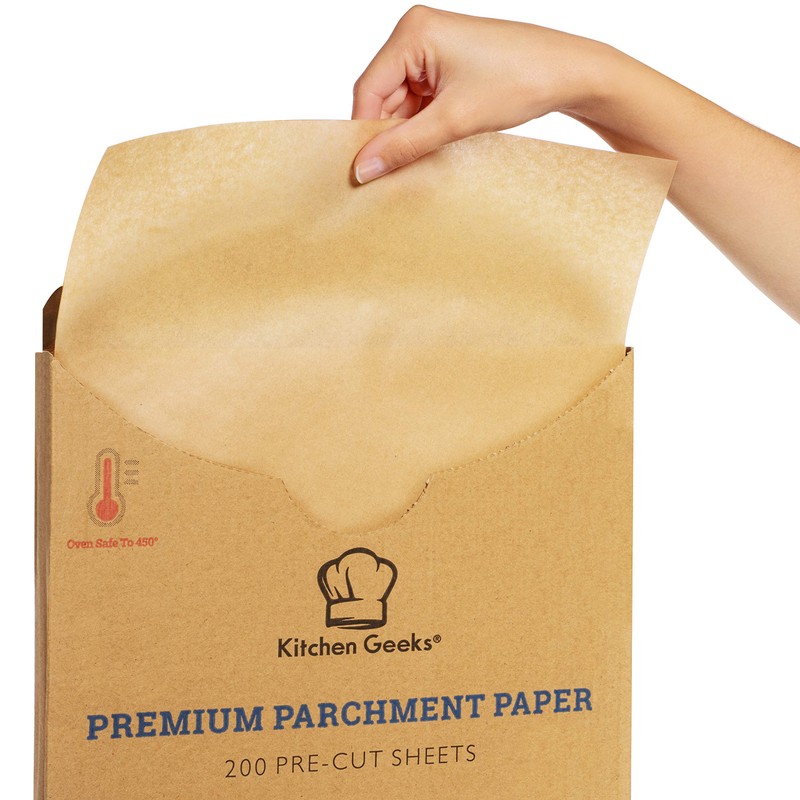 Parchment Paper Baking Sheets Unbleached Non-Stick Precut 12x16 Inches Will