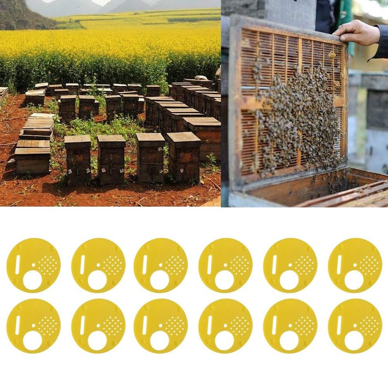 12 Pcs Bee Hive Nuc Box Entrance Gates, Plastic Bee