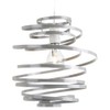 Modern Designer Grey Gloss Metal Double Ribbon Spiral Swirl Ceiling