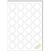 Creavvee 24 Round Label per Sheet, 25 A4 Sheets, Printable