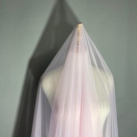 Tulle, Fabric, mesh, Skin Nude, Soft Touch Stretch Tulle 5 Yards (Baby Pink)