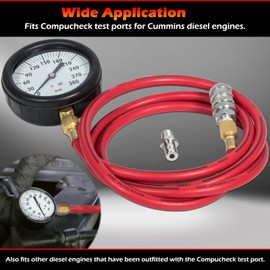 TU-32-20 Compucheck Fuel System Pressure Test Gauge Fits for Cummins Diesel Engines