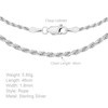 Tuscany Silver Women's Sterling Silver 1.8 mm Diamond Cut Rope