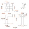 RealPlus Handrail Brackets 4 Pack Heavy Duty Steel Square Hand
