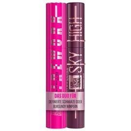 Bundle of Maybelline New York Schwarze Lash Sensational Firework Mascara, Very Black, 10 ml + Maybelline New York Burgundy Wimperntusche, Lash Sensational Sky High Mascara, Burgundy Haze, 7,2 ml
