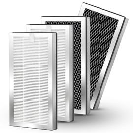 15 Air Purifier H13 HEPA Replacement Filter Compatible with 15 Replacement Filters, 3 in 1 of Pre-Filter, H13 Ture HEPA and Activated Carbon, 4 Pack