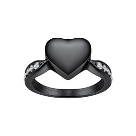Heart Cremation Ring for Ashes Cremation Urn Jewelry Keepsake Locket for Human Ash