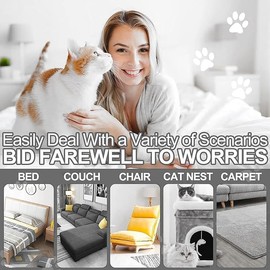 Reusable Pet Hair Remover Brush for Dogs and Cats Removes Hair from Carpets, Furniture (GREY)