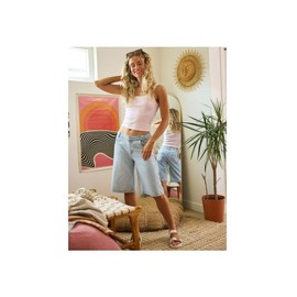 RUSTY Low Rise Wide Leg Womens Denim Jorts - Color: Color: DENIM, Size: XL