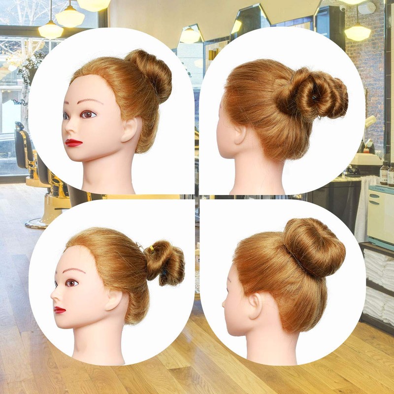 MEIBR Mannequin Head 100% Real Hair Styling Training 24-27inch Manikin