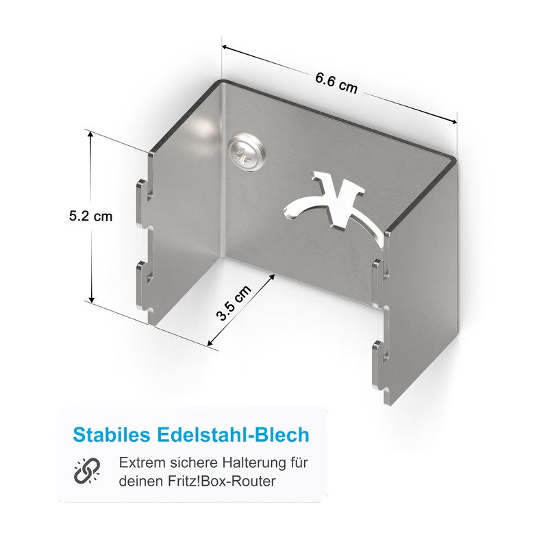 munda.living Fritzbox Wall Mount - Fritzbox Mount for All Fritzbox