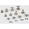 100Sets Silver Leather Rivets Double Sided Rivet Tubular Metal Studs